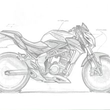 Naked Motorcycle. Automotive Design & Industrial Design project by Miguel Belascuain - 02.02.2022