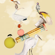 Absurdos equilibrios. Illustration, and Collage project by Andres Marti - 02.03.2022