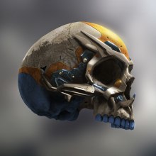 Tactical Skull. Un proyecto de Ilustración, Diseño de personajes y Concept Art de Carles Marsal - 03.02.2022