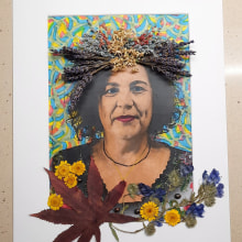 Uma coroa de flores no meu retrato. Design de acessórios, Design de moda, DIY, Design floral e vegetal, Lifest, e le projeto de Teresa Neves - 16.01.2022