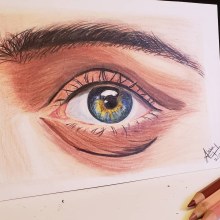 My project in Realistic Portrait with Coloured Pencils course. Traditional illustration, Fine Arts, Pencil Drawing, Drawing, Portrait Illustration, Portrait Drawing, Realistic Drawing, Artistic Drawing, and Colored Pencil Drawing project by Abby - 02.07.2022