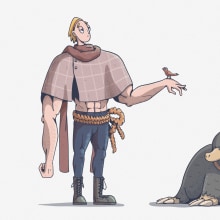 Mika and Mr Sheep. Un proyecto de Ilustración tradicional, Animación, Diseño de personajes, Videojuegos y Diseño de videojuegos de Ernestas Jasilionis - 31.01.2022
