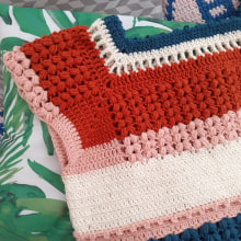 Meu projeto do curso: Técnicas de crochê para criar roupas coloridas. Fashion Design, Fiber Arts, DIY, Crochet, and Textile Design project by Natália Magalhães - 02.09.2022