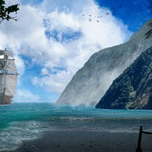 My final project in Matte Painting of Imaginary Worlds in Photoshop course. Photograph, Post-production, Photo Retouching, Photomontage, and Matte Painting project by DAGON - 02.09.2022