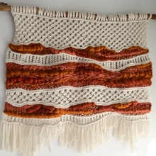'Golden Brown'. Arts, Crafts, Creativit, Macramé, Weaving, and Textile Design project by Joana Santos - 02.12.2022