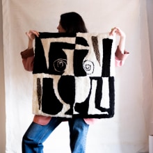 Mon projet du cours : Technique du tufting pour la création de tapis. Artesanato, Decoração de interiores, Tecido, DIY, e Design têxtil projeto de Anais Vindel - 26.11.2021