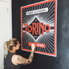 Chalk Lettering in Torino 2019. Un projet de Design , Illustration traditionnelle, T, pographie , et Lettering de Cristina Pagnoncelli - 18.02.2022