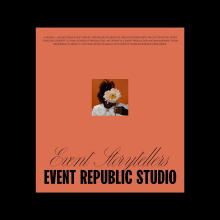 Event Republic. Un proyecto de Diseño, Dirección de arte, Br, ing e Identidad, Diseño editorial, Eventos, Diseño gráfico, Diseño Web y Diseño de logotipos de Caroline Carrillo - 21.02.2022