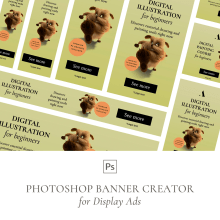 Photoshop Banner Creator for Display Ads. Design, Creative Consulting, and Social Media project by Ana Canal - 02.26.2022