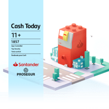 Craft Worldwide / Santander Cash Today Ein Projekt aus dem Bereich Werbung, Motion Graphics, 3-D, Animation und 3-D-Animation von Margarito Estudio - 02.03.2022