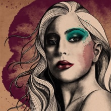 Portrait - Gaga. Un proyecto de Ilustración digital de Maya R - 03.03.2022