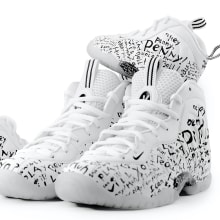 Nike “Hey Penny” Foamposite. Design, Illustration, Product Design, T, pograph, Lettering, and Fashion Design project by Rich Tu - 03.06.2022