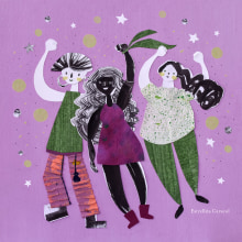 8m - Día de la mujer trabajadora . Un projet de Illustration traditionnelle, Conception de personnages , et Collage de Estrellita Caracol - 08.03.2022