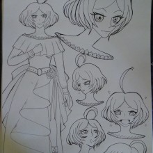 My project for course: The Art of Manga: Drawing Unique Characters. Design de personagens, Desenho a lápis, Desenho, Ilustração com tinta, e Mangá projeto de Anh Moreen C. Cusi - 10.03.2022