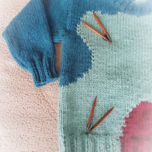 Mi Proyecto del curso: Diseño y tejido de prendas con la técnica de intarsia. Un proyecto de Moda, Diseño de moda, Tejido, DIY, Tejido de punto y Diseño textil de Cecilia Farfán - 07.03.2022
