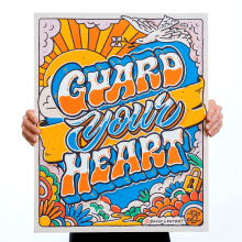 "Guard Your Heart" (My project for course: Visual Storytelling with Hand-Lettering and Illustration). T, pograph, Lettering, Digital Illustration, H, and Lettering project by David Leutert - 09.06.2021