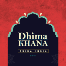 Dhima Khana. Flyers. Design, Logo Design, Food St, and ling project by Blanca Enrich - 03.08.2022
