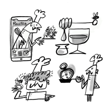 GENTLEMAN Mag / Tendencias en gastronomía 2022. Un proyecto de Ilustración tradicional y Diseño editorial de Del Hambre - 22.03.2022