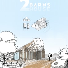 2BarnsHouse Concept. Un proyecto de Diseño, Ilustración tradicional y Arquitectura de David Drazil - 23.03.2022