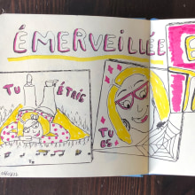 Mon projet du cours : Journal intime visuel et créatif : dessinez votre quotidien. Writing, Comic, Graphic Humor, and Sketchbook project by Aurelie Belloncle - 03.26.2022