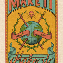 Make it till you make it - Domestika Handlettering Project. Ilustração tradicional, Design gráfico, Tipografia, Escrita, e Lettering projeto de Philipp Beck - 22.03.2022