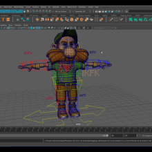Mi Proyecto del curso: Rigging y deformación de un personaje. Un proyecto de 3D, Animación, Rigging y Animación de personajes de Roberto Diaz - 29.03.2022