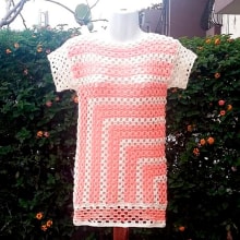 Blusa Fácil y Sencilla - Tejida a crochet 😎🎽. Un proyecto de Moda, Diseño de moda y Tejido de Veronica J. Correa - 19.08.2020