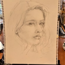 My project for course: Portrait Sketchbooking: Explore the Human Face. Un proyecto de Bocetado, Dibujo, Dibujo de Retrato, Dibujo artístico y Sketchbook de Elizabeth Miner - 03.04.2022