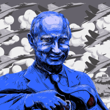Wolf in Putin's clothing. Ilustração tradicional projeto de Joao Xavier - 01.04.2022