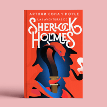 Sherlock Holmes Covers. Traditional illustration, and Lettering project by Birgit Palma - 12.04.2021