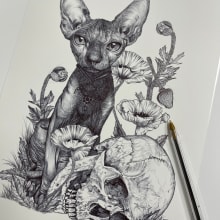 My project for course: Naturalist Illustration with Ballpoint Pen . Traditional illustration, Drawing, Realistic Drawing, and Naturalistic Illustration project by Annika Sylte - 04.07.2022