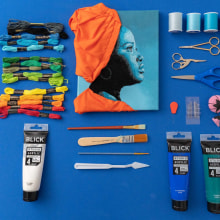 My project for course: Realistic Embroidered Portraiture: Tell Stories with Color. Un proyecto de Ilustración de retrato, Bordado, Ilustración textil y Diseño textil de Nneka Jones - 07.04.2022