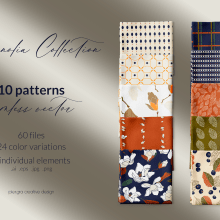 Magnolia Collection Seamless Pattern. Pattern Design projeto de Pierangela Garau - 31.08.2020