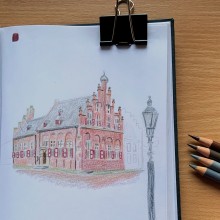 My project for course: Doesburg (NL). Ilustração tradicional, Artes plásticas, Esboçado, Desenho a lápis, Desenho, Desenho artístico, e Sketchbook projeto de ute.oberreiter - 09.04.2022