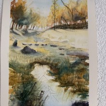 My project for course: Natural Landscapes in Watercolor. Fine Arts, Painting, and Watercolor Painting project by Rhonda Langham - 04.12.2022