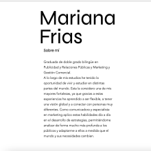 Portafolio. Un proyecto de Br, ing e Identidad y Marketing de Mariana Frías - 19.04.2022