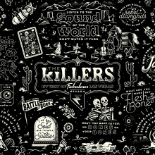 The Killers Poster - Desert Days & Neon Nights. Un proyecto de Ilustración tradicional, Diseño gráfico, Tipografía e Ilustración vectorial de Erikas Chesonis - 06.06.2021