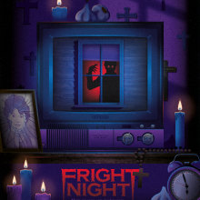 Fright Night movie poster - Hero Complex Galery. Traditional illustration, Vector Illustration, and Poster Design project by Salmorejo studio - 04.20.2022
