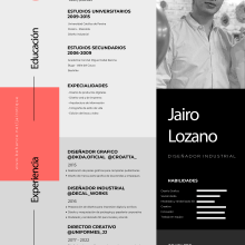 Curriculum. Design project by Jairo Lozano Tique - 22.04.2022