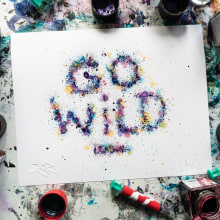"Go wild" — Syringe Lettering. Lettering, e Estilos caligráficos projeto de Snooze One - 02.04.2022