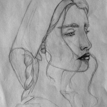 My project for course: Portrait Sketchbooking: Explore the Human Face. Esboçado, Desenho, Desenho de retrato, Desenho artístico, e Sketchbook projeto de Geraldine Vincent - 01.05.2022