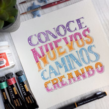 Mi Proyecto del curso: Lettering en acuarela a todo color. Lettering, Watercolor Painting, H, and Lettering project by Klau MT - 05.01.2022