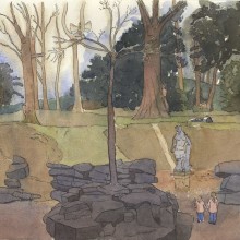 An Afternoon at Chatsworth gardens, work in progress.  Ein Projekt aus dem Bereich Traditionelle Illustration und Kinderillustration von Samuel Rignall - 07.05.2022