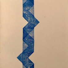 My project for course: Sketchbooking with Handmade Stamps. Ilustração tradicional, Pattern Design, Estampagem, Sketchbook, e Gravura projeto de Petra Schiffarth - 08.05.2022