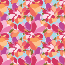 Vibrant Magnolias. Surface design project. Textile Illustration, Digital Painting, and Textile Design project by Svetlana Morbini - 05.11.2022