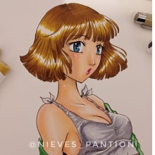 Mi proyecto del curso: Coloreado con marcadores para dibujo manga. Traditional illustration, Comic, Color Theor, and Manga project by Nieves Pantión - 05.15.2022