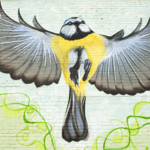 Pintura Mural a Masies de Voltregà. Un proyecto de Ilustración, Pintura, Arte urbano e Ilustración naturalista				 de Jacob C - 31.07.2021