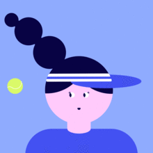 Tennis playmate. Design, Traditional illustration, UX / UI, Art Direction, Character Design, and Vector Illustration project by Bojana Rajicic - 05.18.2022