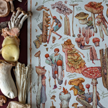 The Fungi Compendium. Traditional illustration, and Watercolor Painting project by Marija Tiurina - 05.20.2022