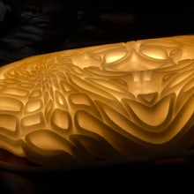 Horizon Lamp (with design morphine). Un proyecto de 3D, Artesanía, Diseño industrial, Diseño de iluminación, Pattern Design y Modelado 3D de Arturo Tedeschi - 05.09.2020